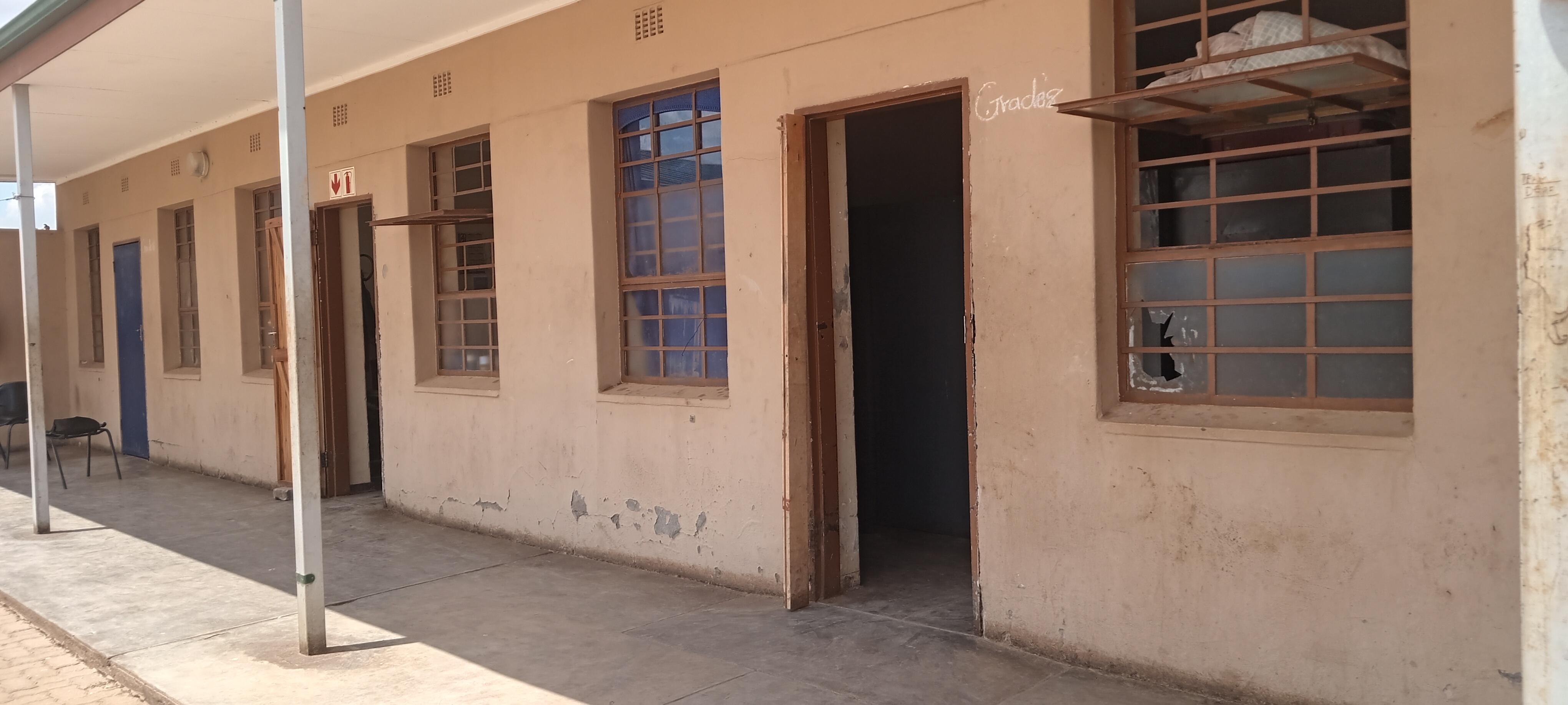 Doorless pupils’ bedrooms. Picture by Ntokozo Abraham.